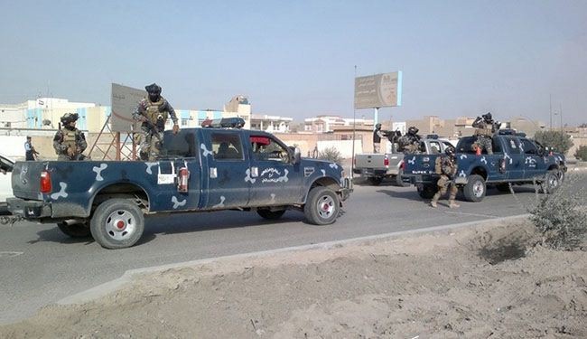 شرطة الانبار تعبر شارع 60 باتجاه مركز الرمادي