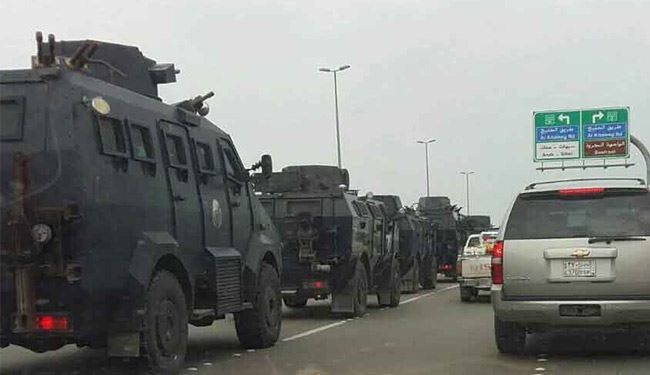 بالصورة؛ مدرعات سعودية تتجه الى القطيف