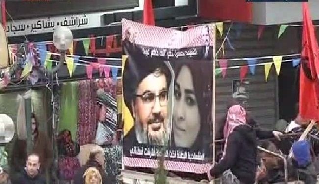 نابلس تشيع الشهيدة أشرقت قطناني وصورة نصرالله في شوارعها
