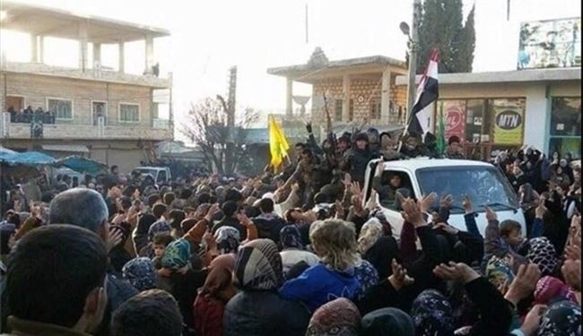 استقبال حافل من اهالي نبل والزهراء للجيش السوري +صور
