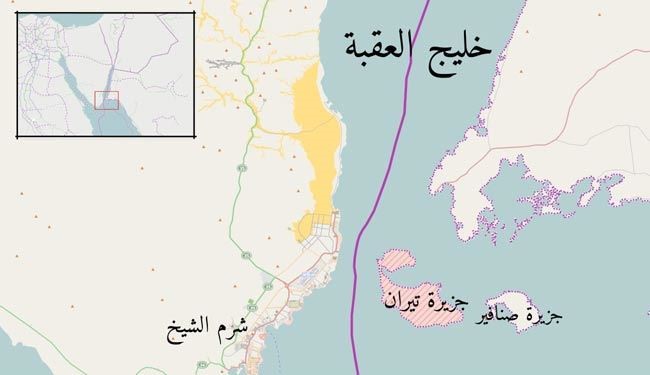 کنترل اسرائیل بر جزایر صنافیر و تیران