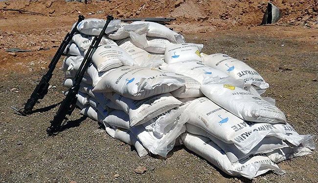 بالصور؛ سوريا تضبط سيارة محملة بأطنان نترات الامونيوم