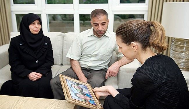 انتشار عکسی از همسر اسد با لباس مشکی