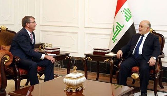العبادي يستقبل كارتر والاخير يقول: سنرسل 560 جنديا للعراق