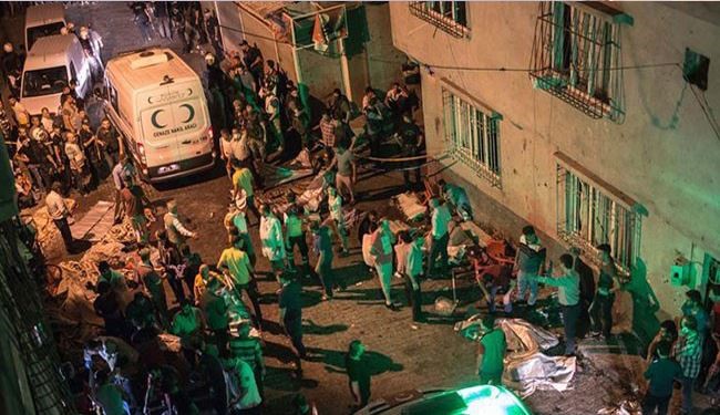 اردوغان: انتحاری غازی عینتاپ 12 تا 14 ساله بوده است