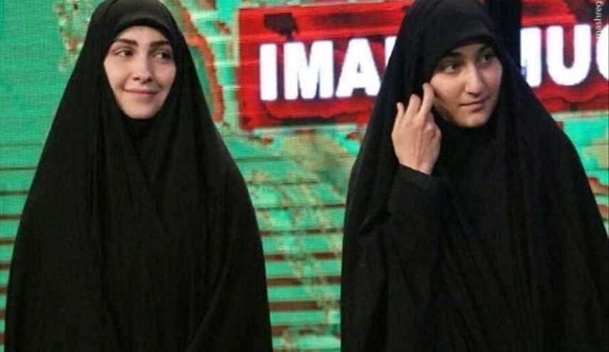 دخترحاج قاسم سلیمانی وعماد مغنیه درجشنواره مقاومت /عکس