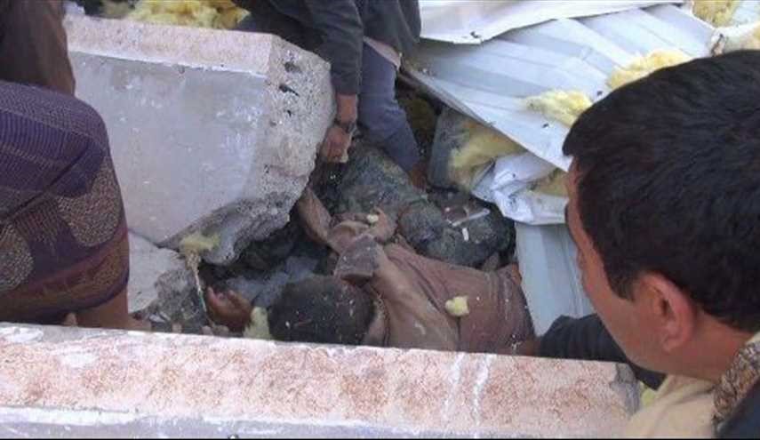 صور: مشاهد مروعة للمجزرة التي ارتكبها العدوان السعودي في صنعاء