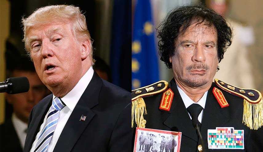ترامپ: نصف نفت لیبی، حق ما برای سرنگونی قذافی