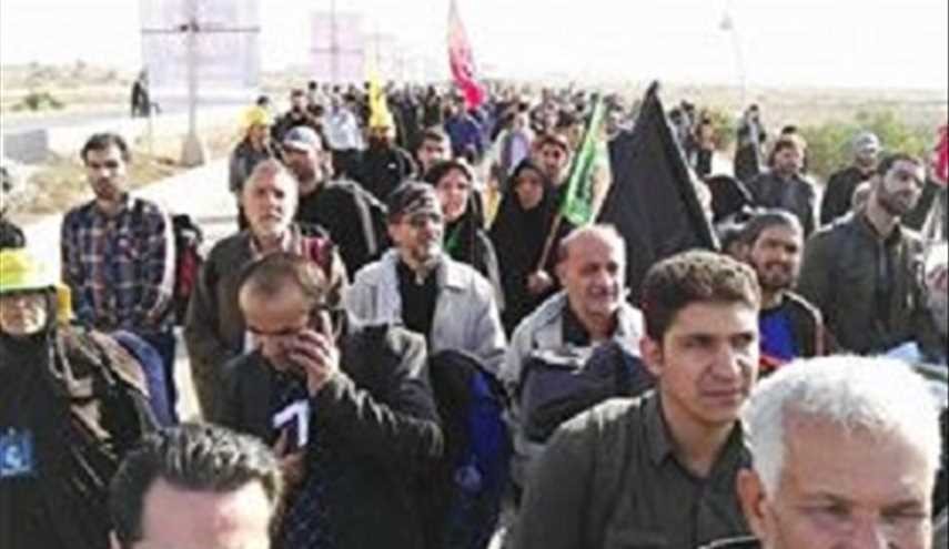 بالصور..توافد زوار الإمام الحسين ( ع ) في منفذ الشيب الحدودي على الجانب العراقي