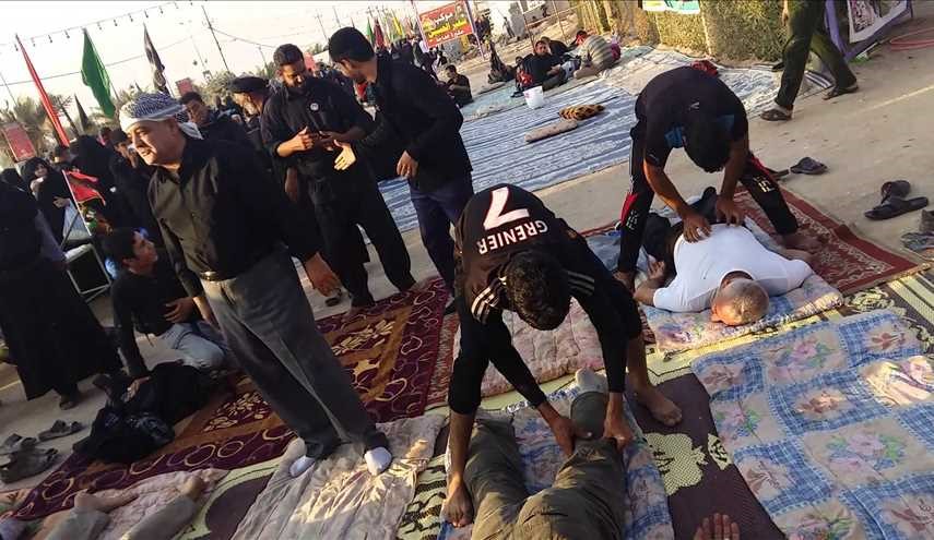 شاهد بالصور ..كيف تتم رعاية وخدمة زوار الإمام الحسين ( ع )