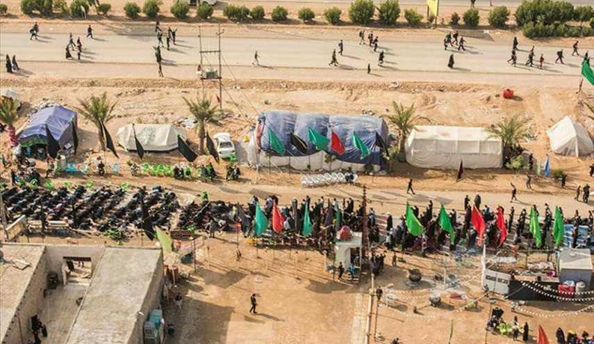 بالصور ...مشاهد جوية لحركة الزائرين صور جوية لحركة الزائرين مرقد سيد الشهداء (ع)