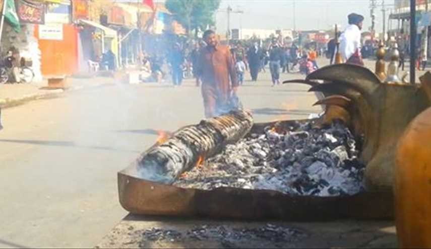 الكوفة : خدمة زوار ابي عبد الله الحسين (ع)