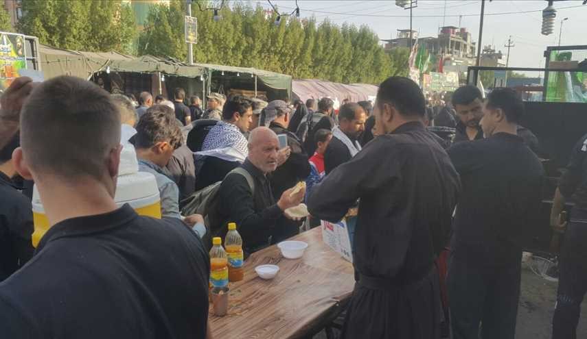 بالصور ..الخدمات المقدمة لزوار الإمام الحسين (ع) في ديالى