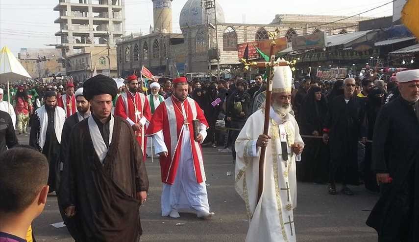 بالصور ...مشاركة جميع الطوائف الدينية في زيارة الأربعين