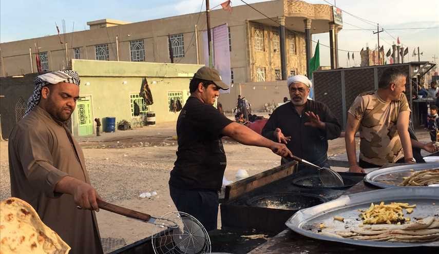 بالصور ...كرم ضيافة زوار الإمام الحسين (ع)