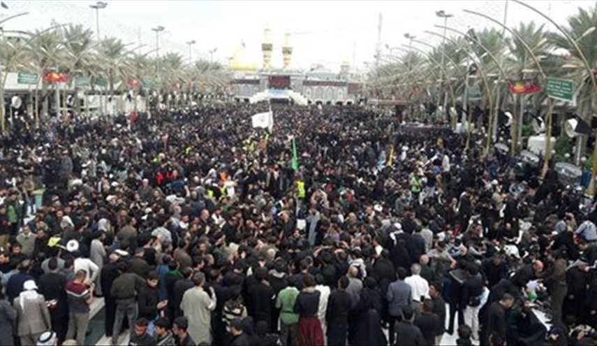شاهد بالصور الحشود في كربلاء المقدسة..