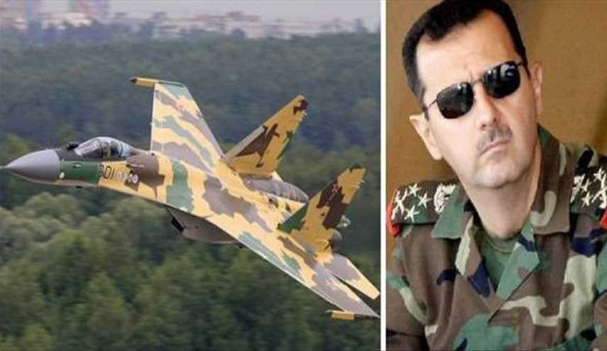 پرواز بشار اسد با سوخوی-37 بر فراز حلب