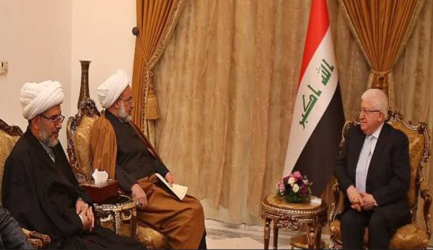 وفد من التيار الصدري يزور معصوم ويسلمه رسالة من الصدر