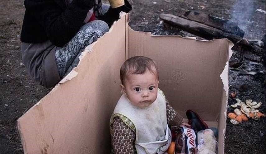 بالصور ...هذا حال أطفال الفوعة وكفريا السورية في برد الشتاء بسبب الإرهاب