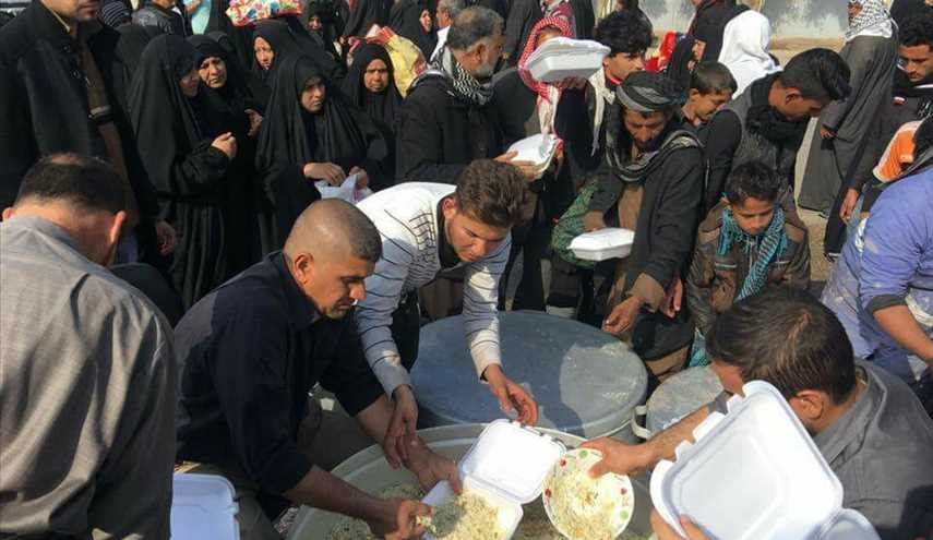 بالصور ...آلاف الوجبات الغذائية في ذكرى وفاة النبي الأكرم (ص)