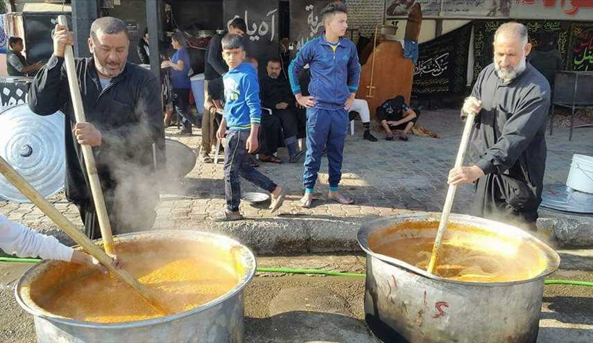 بالصور ...مواكب خدمة الزوار بذكرى وفاة النبي الأكرم (ص)  في العراق