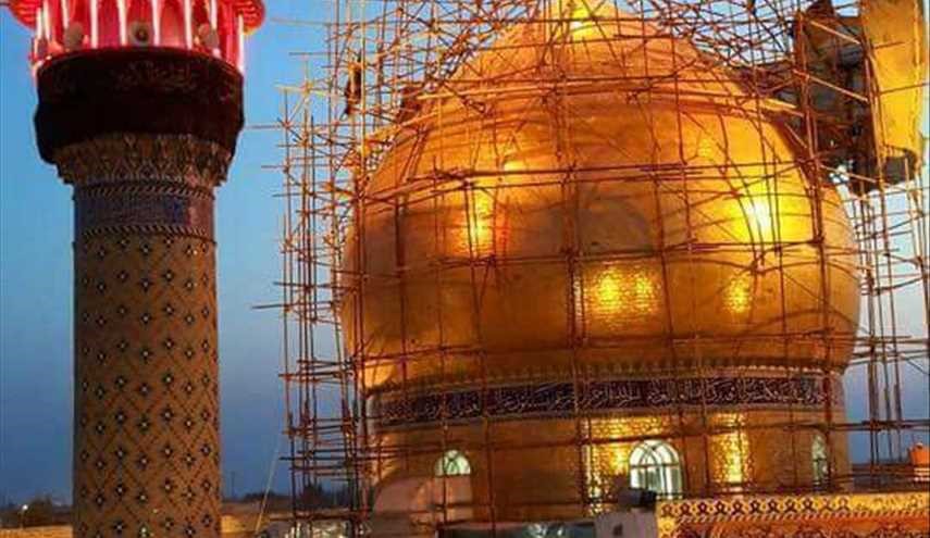 توافد الاف الزوار الى مقام القاسم (ع) في العراق لاقامة مراسم العزاء في استشهاد اخيه الإمام الرضا (ع)..