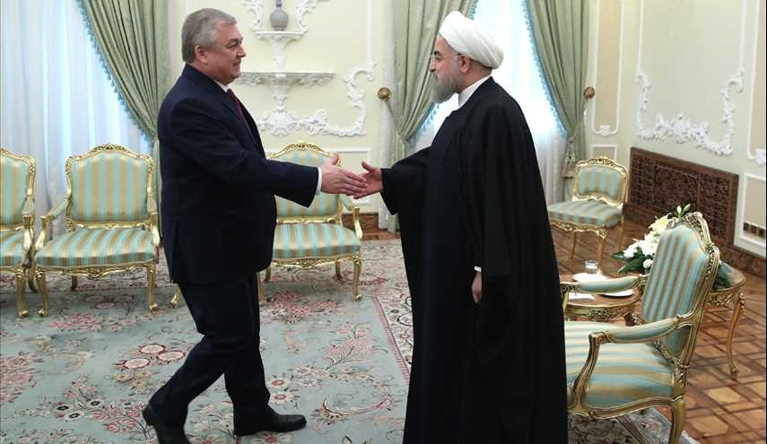 الرئیس روحانی یستقبل مبعوث الرئیس الروسی الخاص بشؤون الشرق الاوسط