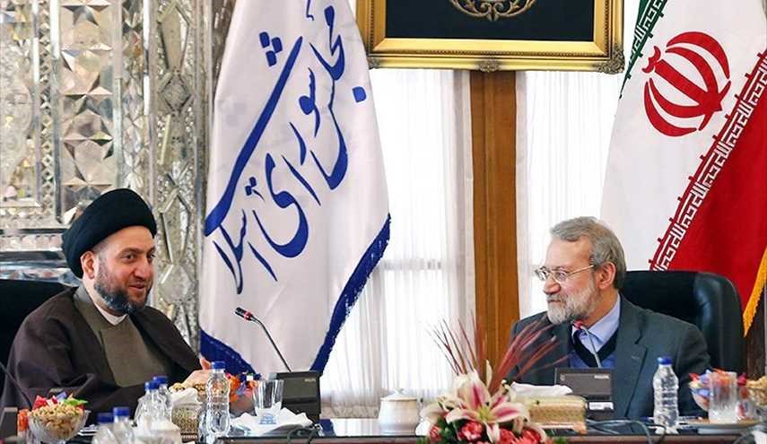 لاريجاني یستقبل عمار حکیم