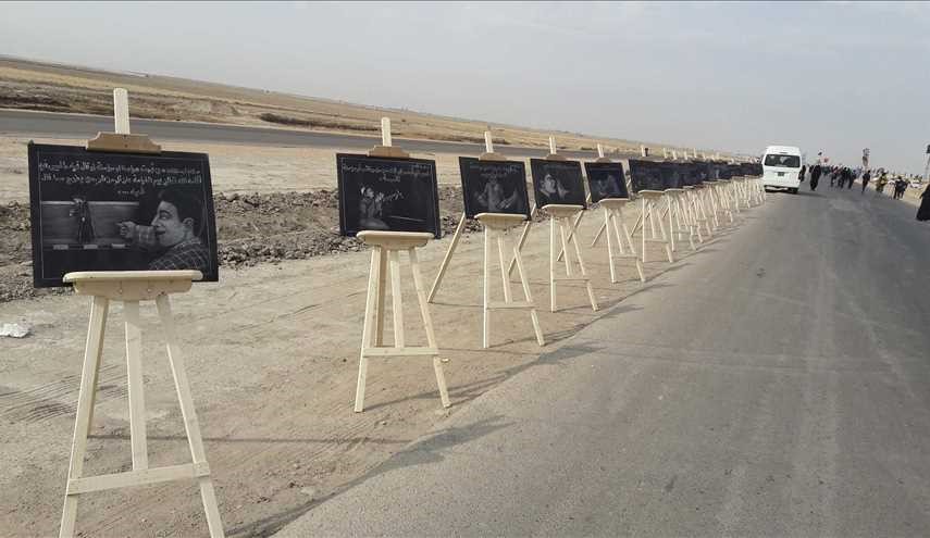 لم تقتصر المواکب الحسينية على تقديم الطعام فقط بل ايضا قدمت الكتب وعرضت الرسوم عن واقعة كربلاء الحزينة ...