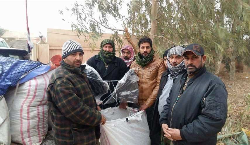 بالصور ...الدعم اللوجستي لقوات الحشد الشعبي العراقي في نينوى تل عبطة