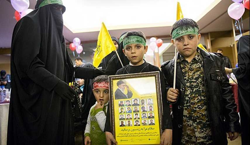 احتفال عيد ميلاد لمجموعة من اطفال الشهداء المدافعين عن المراقد المقدسة
