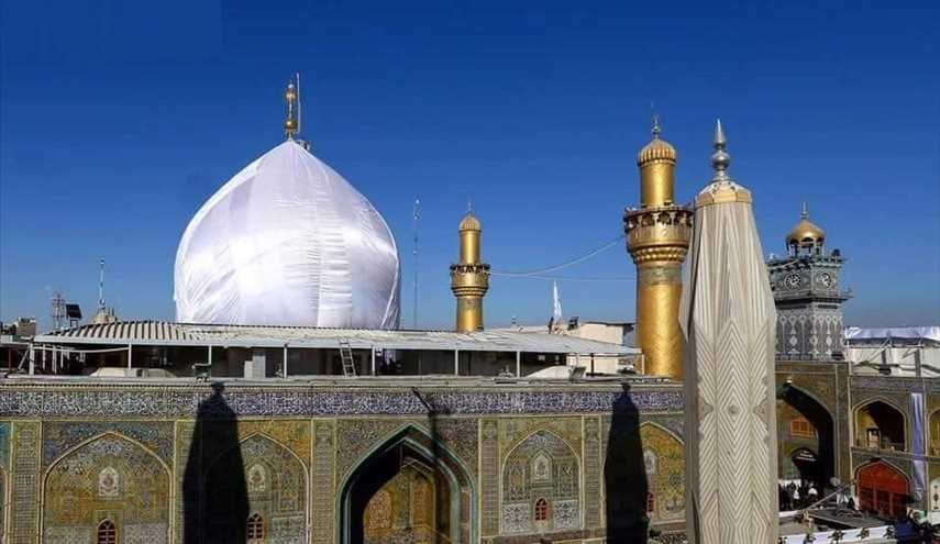 افتتاح قبة مرقد الامام علي ابن ابي طالب (ع) ...
