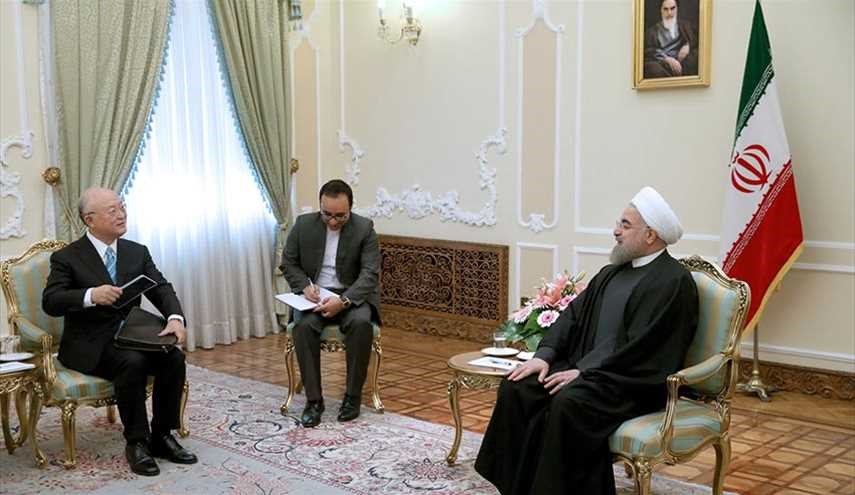 روحاني لأمانو: استمرار الاتفاق النووي مرهون بالتزام جميع الاطراف بتعهداتهم