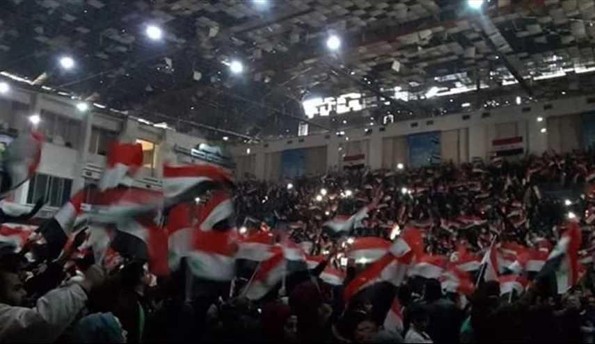 بالصور ..احتفالات النصر بحلب السورية لخروج آخر دفعة من الارهابيين