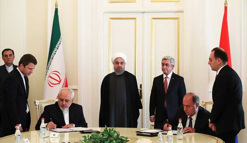 ایران وارمینیا توقعان علي عدد من مذکرات التفاهم ووثائق التعاون الثنائی