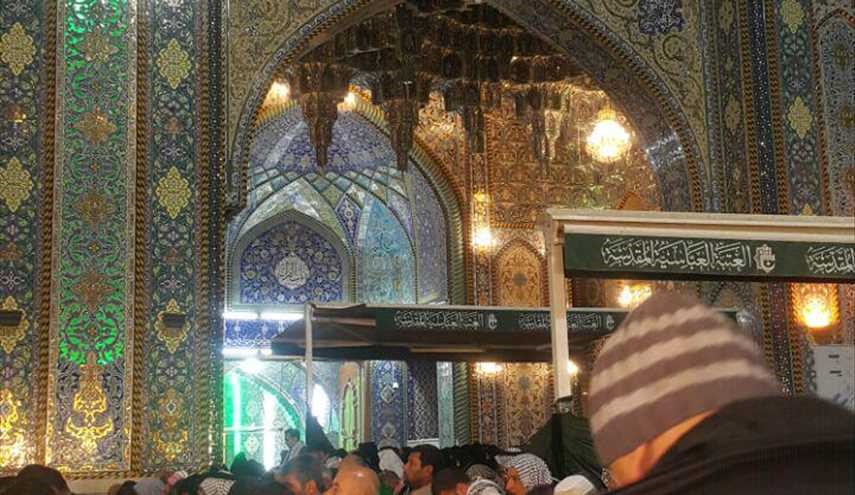 بالصور صلاة المغرب في كربلاء المقدسة الان...
