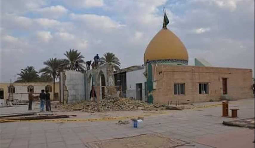 صور لترميم مرقد العلوية شريفة بنت الامام الحسن علييهم سلام