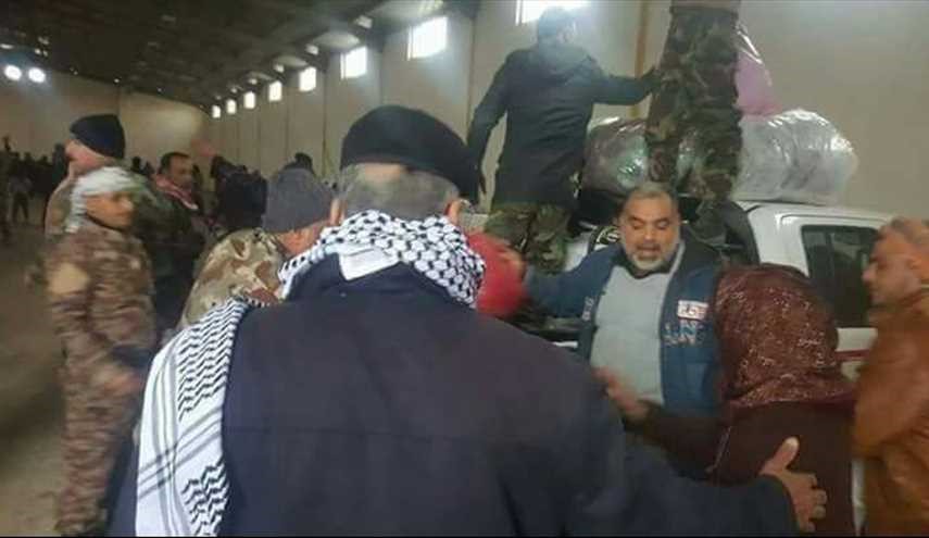 بالصور ..الدعم اللوجستي لقوات الحشد الشعبي العراقية في الساحل الأيسر لمدينة الموصل