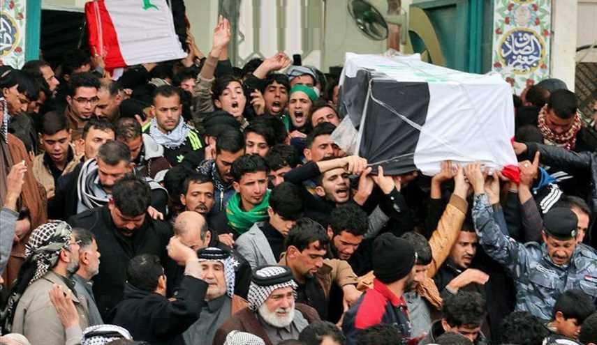 تشيع شهداء ناحية القادسية في النجف الاشرف الذين سقطوا في محاربة الارهاب