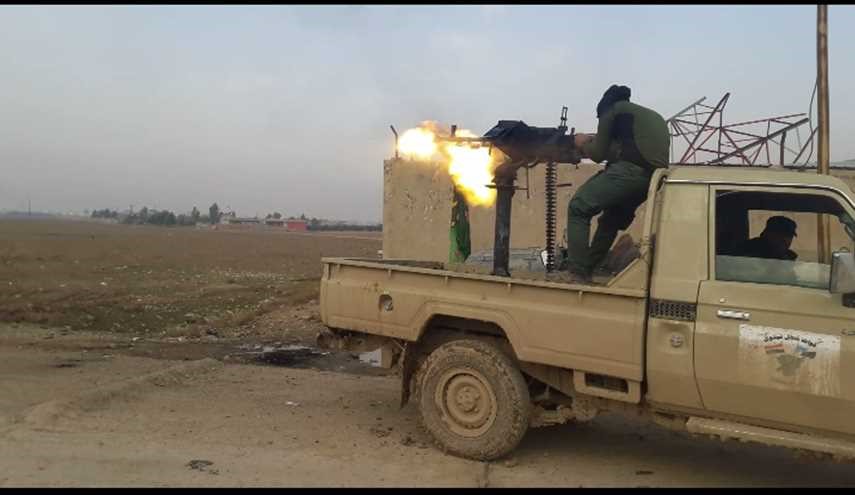 بالصور ..قوات الحشد الشعبي العراقي تتصدى لعصابات داعش الارهابية  في جنوب شرق الموصل قرب 