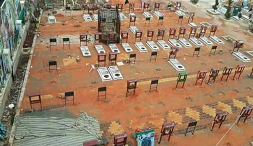 بالصور ..روضة الشهداء في بلدة الزهراء شمال حلب السورية
