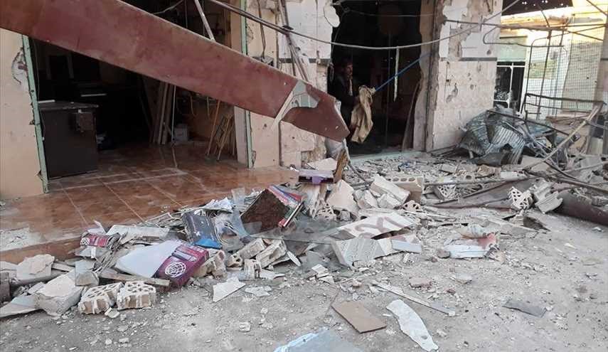 بالصور ...صورايخ الارهاب الوهابي تطال البشر والحجر في كفريا والفوعا بريف ادلب السوري