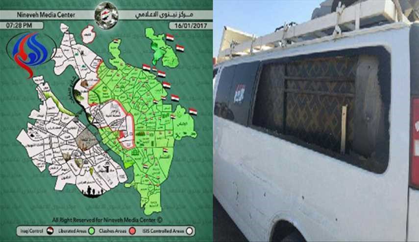 حمله پهپاد داعش به یک تیم خبری در موصل +عکس