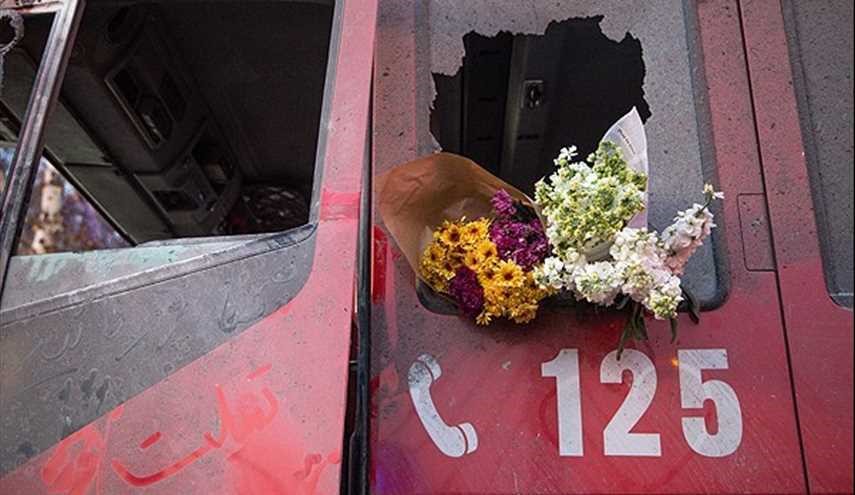 ابناء الشعب الايراني يواسون بشهداء رجال الإطفاء في حادث مبنى بلاسكو