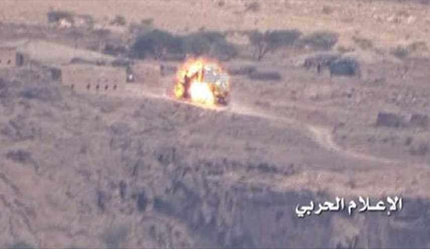 انهدام خودروى مزدوران عربستان در مارب