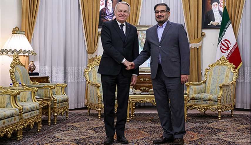 دیدار وزیر خارجه فرانسه با دبیر شورای عالی امنیت ملی +عکس