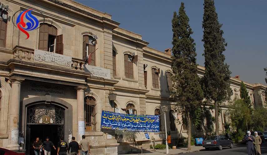 سقوط قذيفة هاون على كلية الحقوق بدمشق