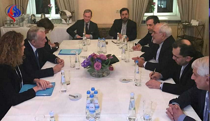 در حاشیۀ کنفرانس امنیتی مونیخ ... دیدار ظریف با همتایان ترک و فرانسوی خود