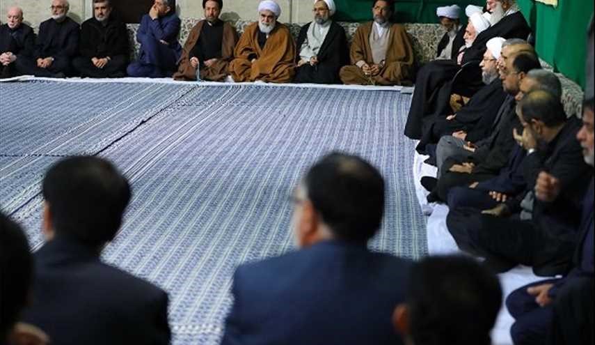 اقامة مراسم العزاء باستشهاد فاطمة الزهراء (س) بحضور قائد الثورة / صور