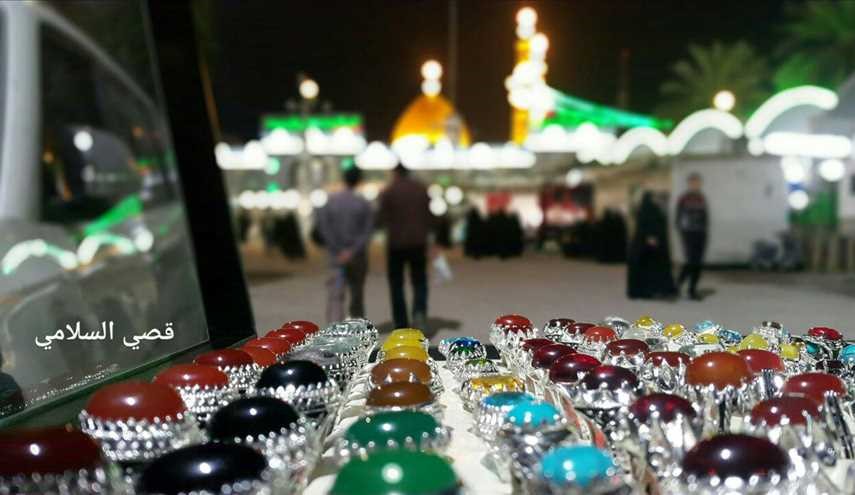محلات بيع خواتم العقيق و الفيروز في كربلاء المقدسة